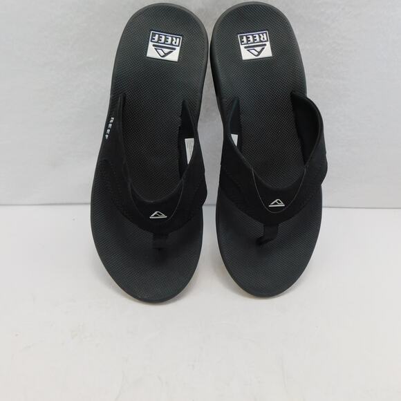 Reef Black Men's Fanning Flip Flop  with Bottle Opener Size 12 New - Picture 2 of 15
